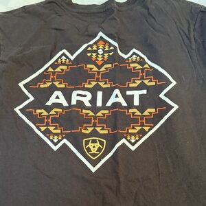 Ariat Brown Tee with Geometric Graphic